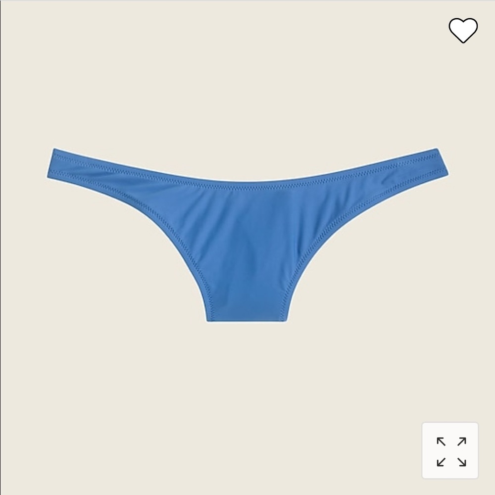 J crew 1989 high leg swim bikini bottom, small NWT, sea coast blue